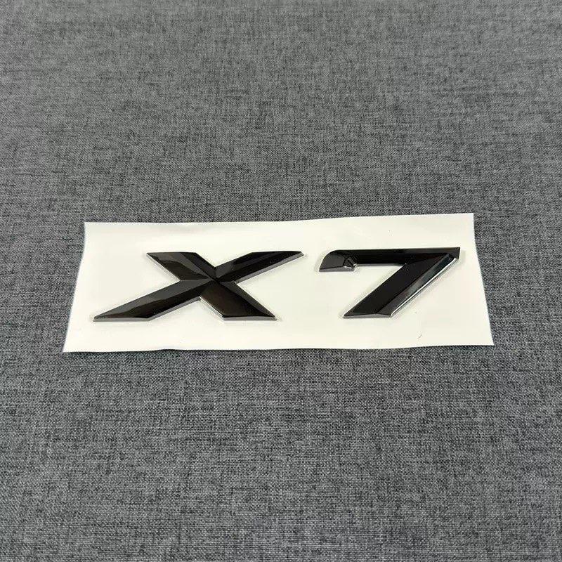 3D ABS Schwarz Chrom Auto Buchstaben Heckklappe Emblem X1 X2 X3 X4 X5 X6 X7 Logo Aufkleber Schriftzug Zubehör