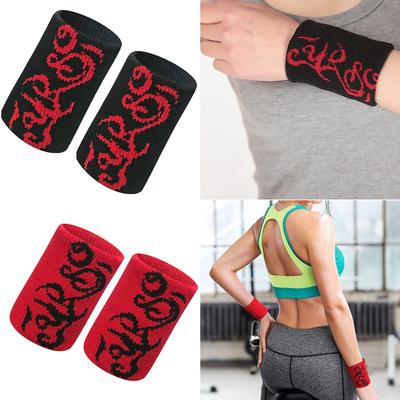 1 Pair Sweatbands Sports Basketball Wristband Athletic Wrist Sweat Bands Tennis Wrist Bands for Gym Yoga Tennis Fitness