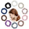 Elastici per capelli in cristallo Boho Elastici per capelli Scrunchies Corde per capelli con perle Perline Supporti per coda di cavallo Accessori per capelli per donne e ragazze