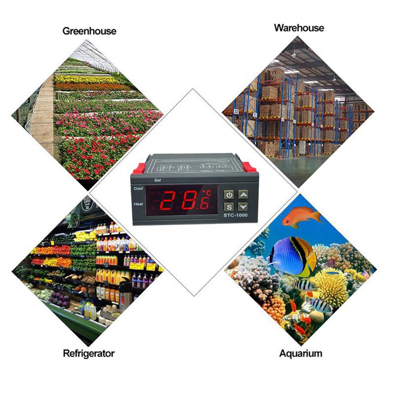 STC-1000 STC 1000 LED Digital Thermostat for Incubator Temperature Controller Thermoregulator Relay Heating Cooling 12V 24V 220V