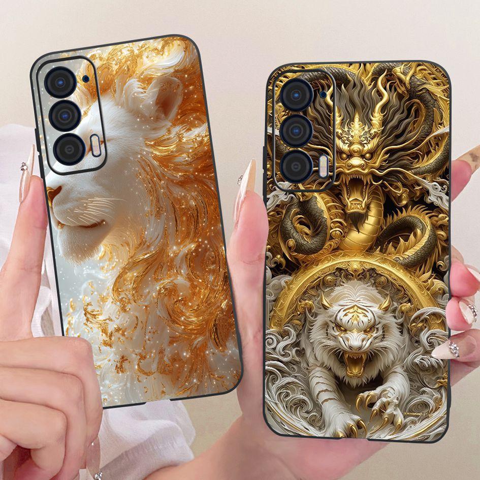 Für Motorola Edge 2021 Hülle XT2141-1 Stoßfeste Abdeckung Coole Cartoon-Drachen Weiche Silikonhülle Für Moto Edge 2021 Handyhüllen Capa