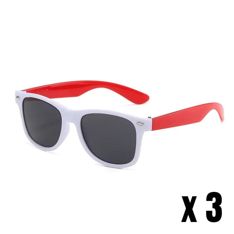 3PCS/Pack Boys Girls Contrasting Colors Square Sunglasses Eyewear Kids Summer Beach Outdoor UV Protection Sun Shades Eyeglasses