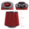 Universal Black And Red  3" Inch 76mm 3.5" inch 89mm Air Intake Cone Filter Replacement Quality Dry Air Filter