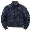 Herren Baseballkragen Militärfan Jacke, Luftwaffe Pilot Taktischer Stehkragen Lässiger Outerwear Mantel
