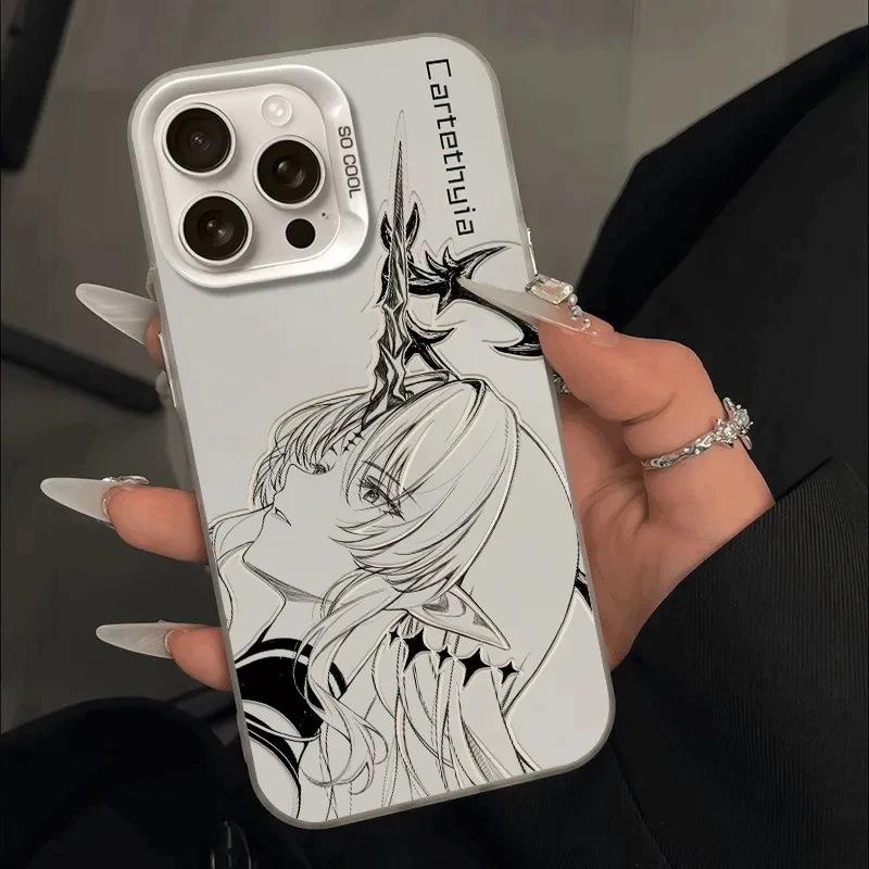 Anime Kartisia for iPhone17 mobile phone case Apple 15/16 colored silver 13 large holes 12/14/x hard case