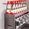Cloud Frost 3-Tier Multifunctional Drill-Free Spice Rack