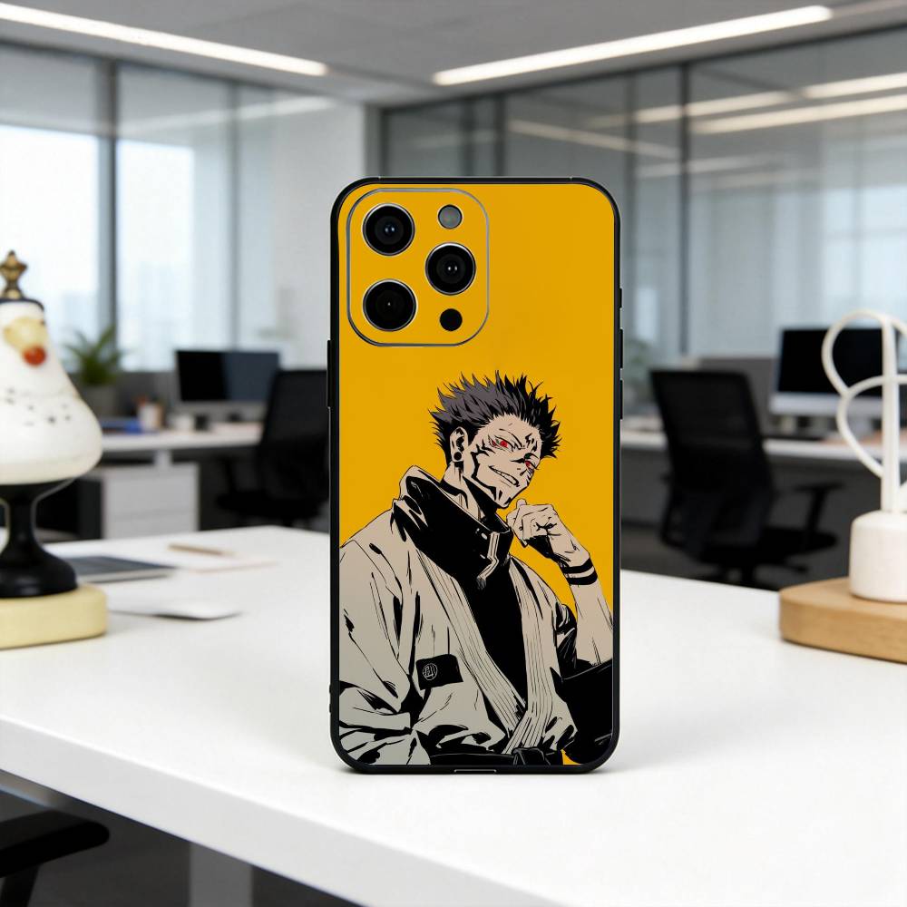 Jujut-su R-Ryomen S-Sukuna Kaisen-RS Phone Case For iPhone 17, 16,15,14,13,12,11 Plus,Pro Max, Others Soft Black Cover