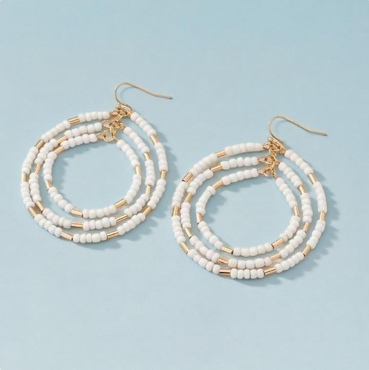 

Модные серьги-подвески для женщин белый