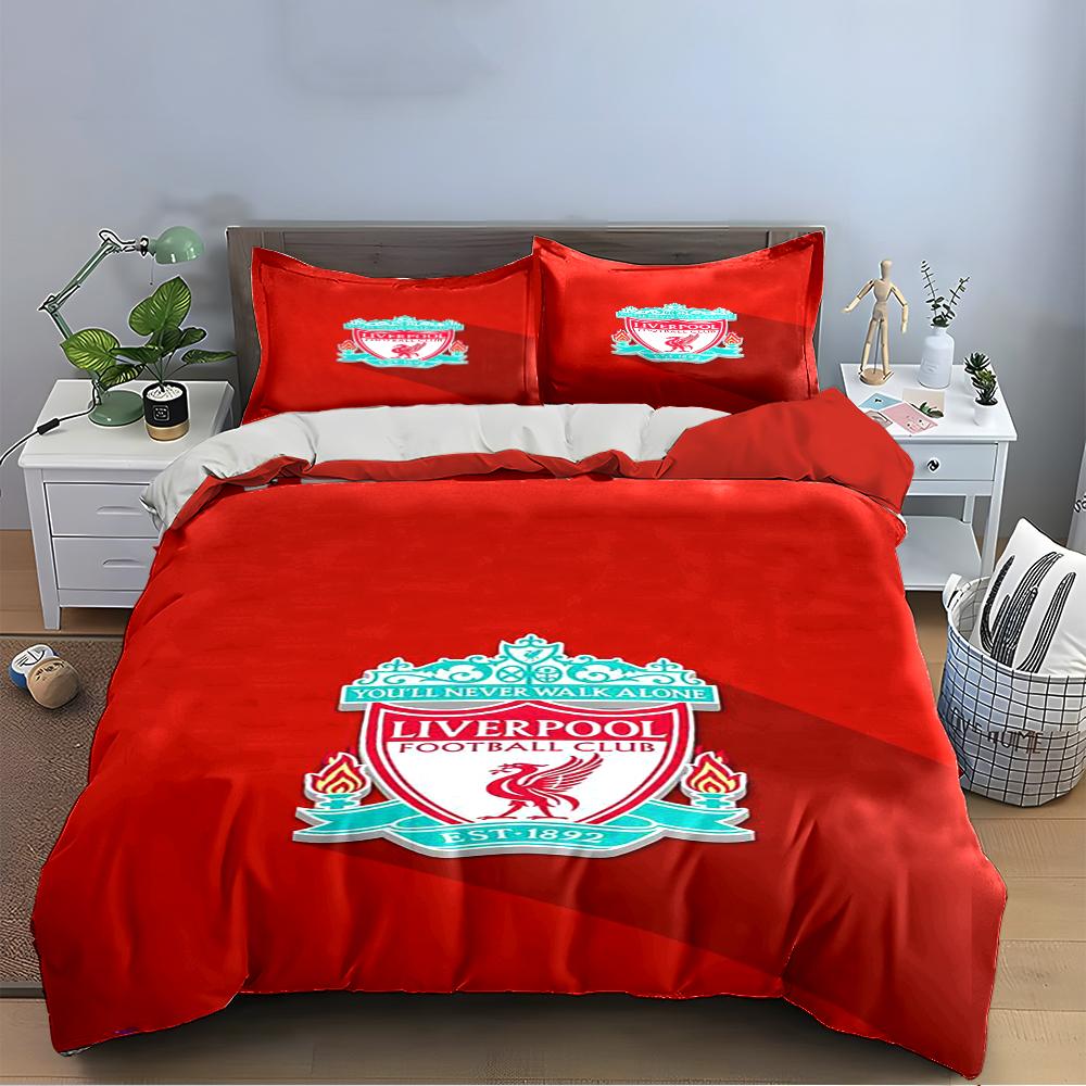 Set Biancheria da Letto Rossa Liverpool Football Club Set Biancheria da Letto (1 copripiumino, 2 federe, piumino non incluso)