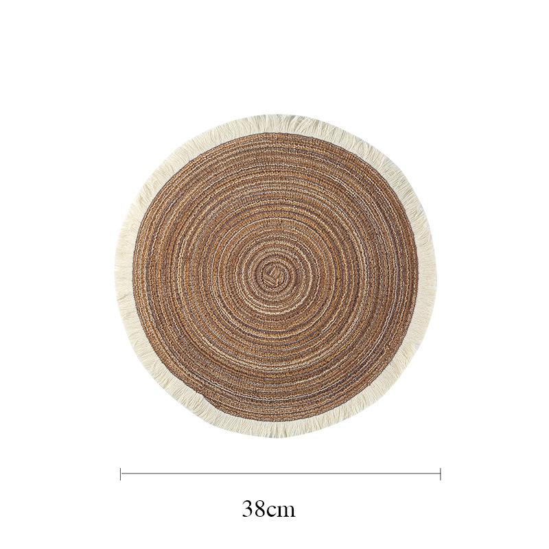 

1pc Hot Selling Fringe Eco-friendly Household Non-Slip Heat-Resistant Morden Style Table Placemat Washable Mat For Dining Table L красный