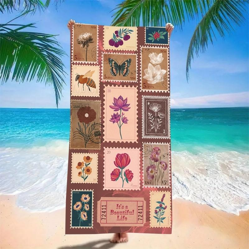 Trendy Style Microfiber Beach Towel - Highly Absorbent & Quick Dry, Ideal for Picnic, Camping & Outdoor Adventures, Sand-Free