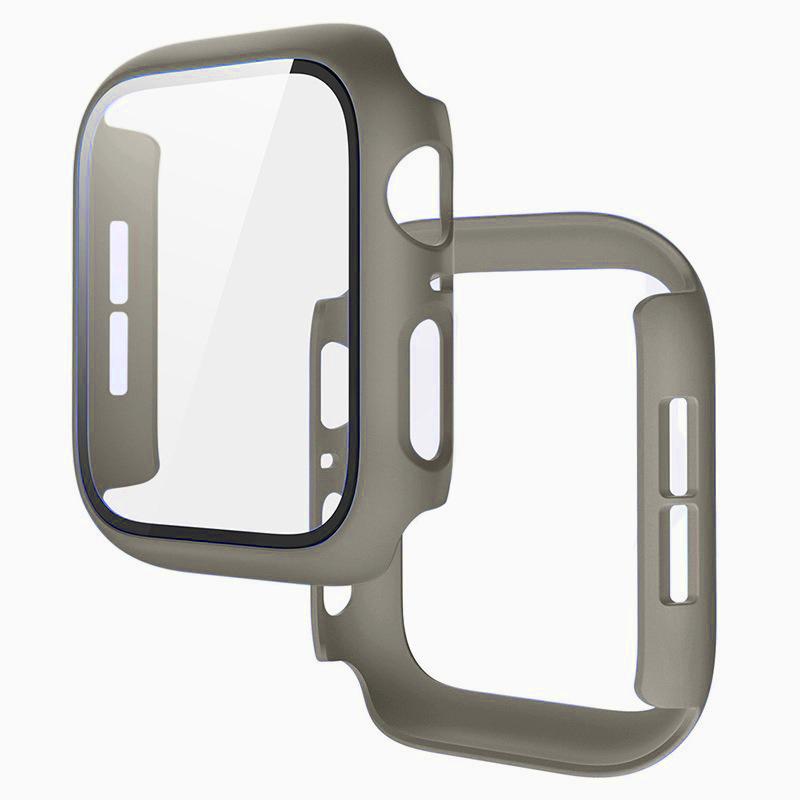 PC Case+Tempered Screen Protector For Apple Watch Ultra 3-1 11 10 46/42mm Integrated Hard Shell iWatch 9 8 7 6 5 4 SE 45mm 44mm