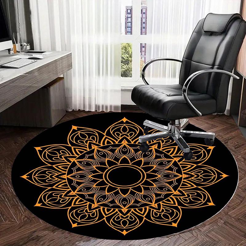 1pc Office Carpet Chair Mats Mandala Pattern Design Perfect for Decorating Office Chairs, Living Rooms, Or Bedrooms