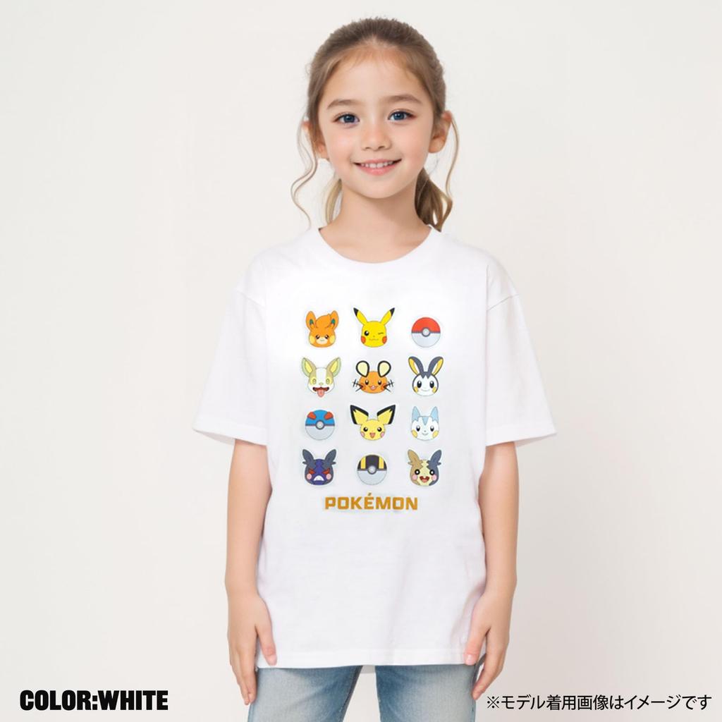 Fineplus Electric Type Short Sleeve and Mosquito Repellent Pokémon T-Shirt, Moisture-Wicking, Quick-Drying, Antibacterial, Odor-Resistant,