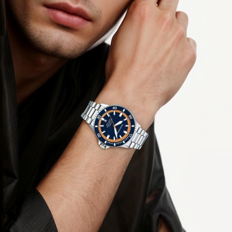 Emporio Armani Sea Explorer Automatik Edelstahl Uhr AR60090
