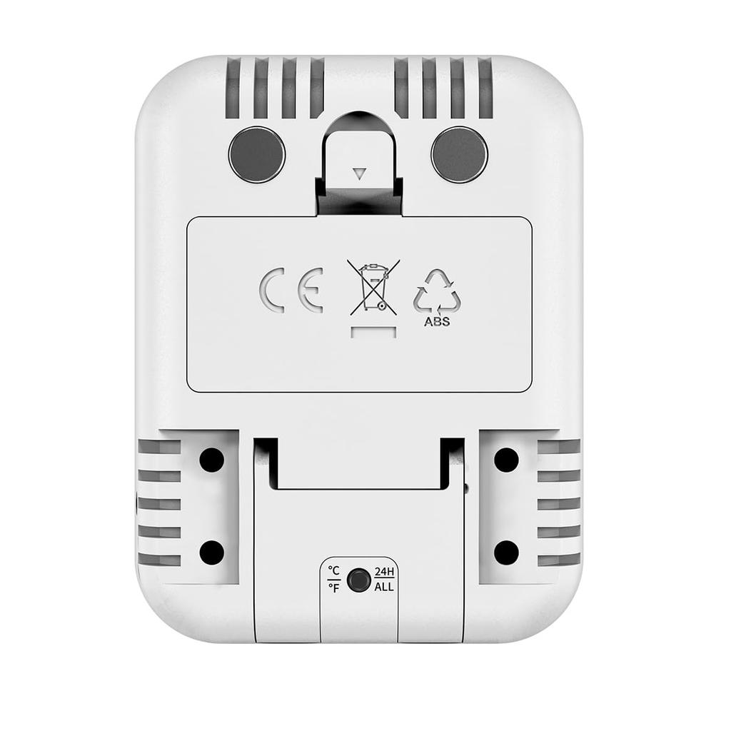Digitales Innenraum-Thermometer/Hygrometer mit Temperatur-Komfortlevel, Touch-Funktion und Temperatur- und Feuchtigkeitsaufzeichnung, Monitor, Anzeige, Tasten,