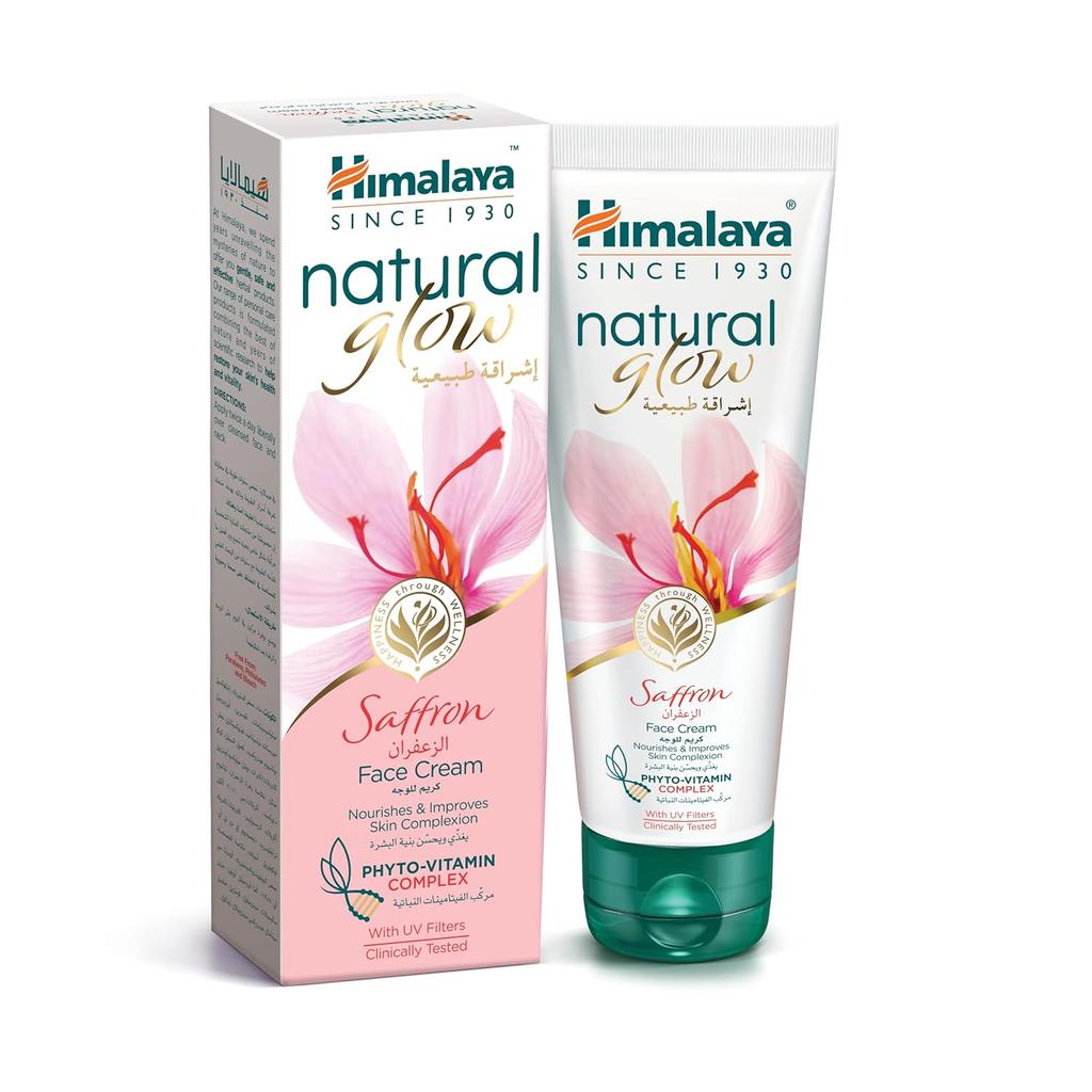 Himalaya Natural Glow Aufhellende Gesichtscreme für Frauen 50g Mit Safran und Alfalfa für einen strahlenden, ebenmäßigen Teint und weiche, glatte Haut