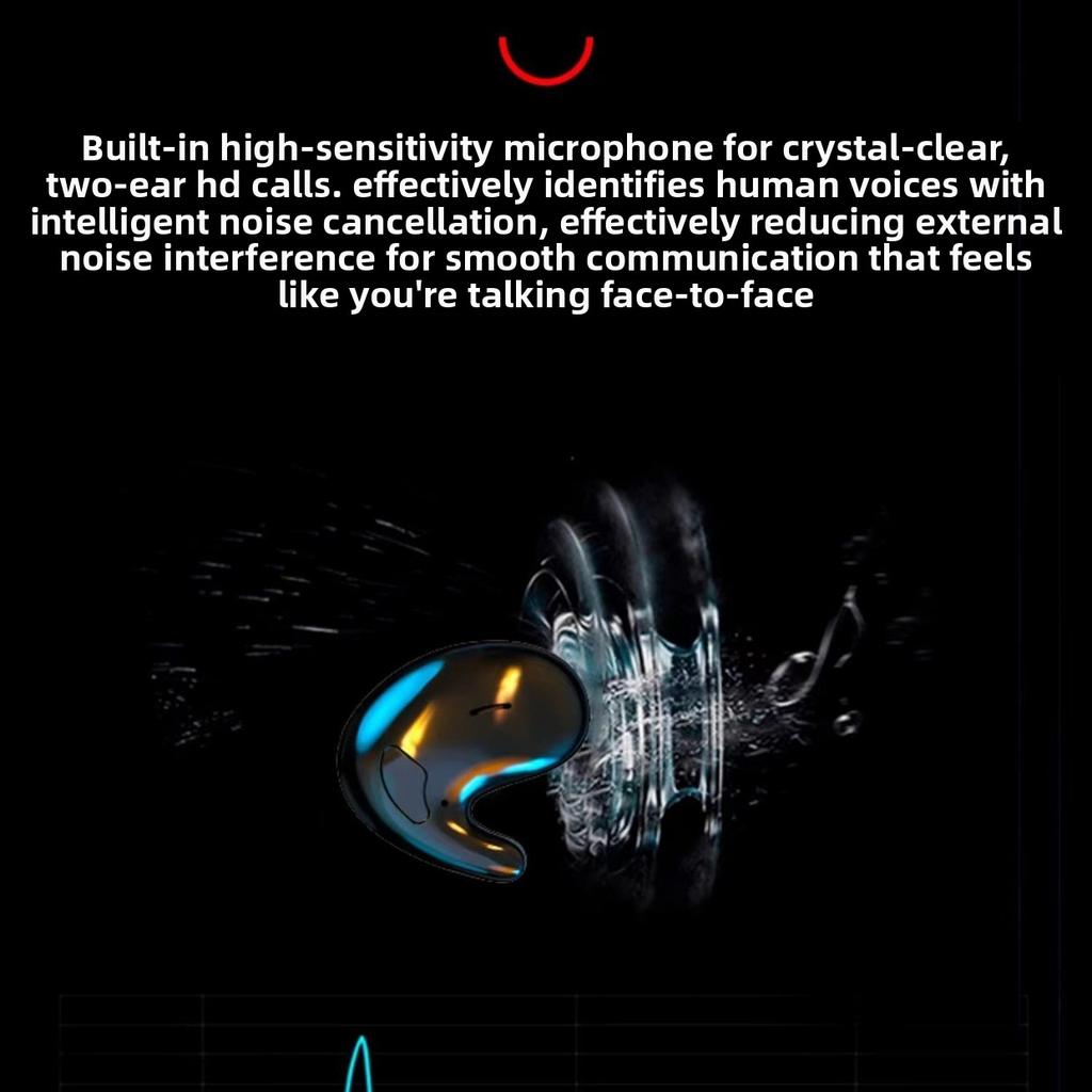 MD528 Bluetooth Headphones with TWS Dual-ear Close-fitting Design, Comfortable To Wear During Sleep, Private Mold, and Ultra-long Battery Life