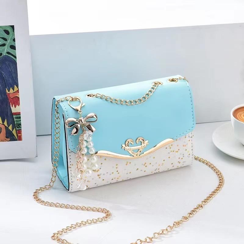 Rhinestone Pendant Square Handbag for Women Trendy Sequin Embellished Shoulder Bag Ladies  Crossbody Bag