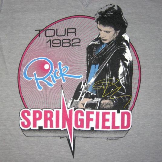 

Vintage Rick Springfield Tour 1982 Cotton Sport Grey S4XL Classic Shirt MM061 Unisex T-Shirt XXL