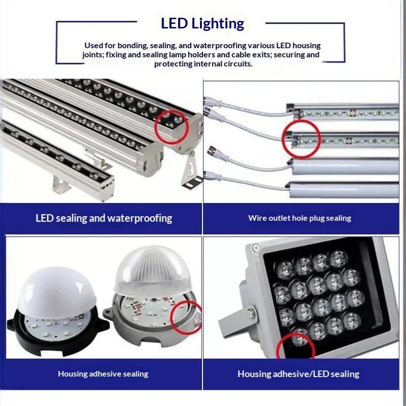 704 Silikonové těsnicí lepidlo Izolační Vodotěsné Odolné vůči vysokým teplotám Lepidlo Pro LED Lampy Oprava desek plošných spojů