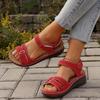 New 2025 Plus Size Casual Fishmouth Sandals Roman Style Sandals Women's Outer Wear Velcro Shoes