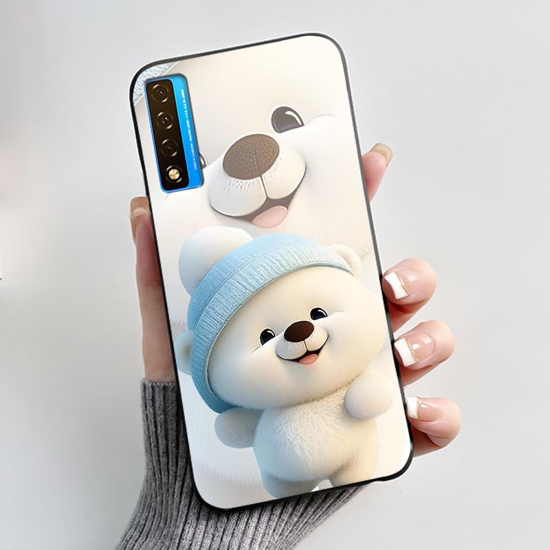 Case For TCL 20S 20L 20L+ 20 Pro 5G Luxury Cute Love Rabbit Funny Black Soft Silicone Phone Case For TCL20 20Pro 5G Back Cover