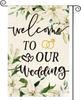AVOIN Colorlife Oral Wedding Ceremony Garden Ag 12x18 Inch Double Sided Outside, Marriage Welcome Romantic Yard Outdoor IIC