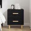 Nightstand Black Oak Effect 40 x 35 x 47.5 cm