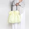Borsa casual in tessuto plissettato, Borsa a spalla singola di grande capacità, Borsa da pendolare di nicchia con coulisse, Borsa tote