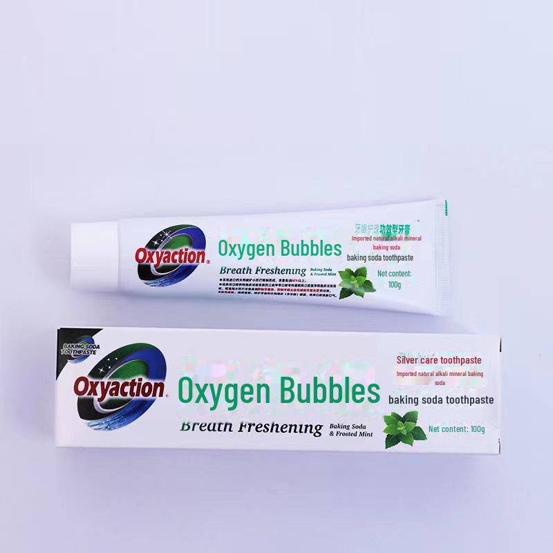 Genuine Oxygen Bubble Baking Soda Toothpaste 100g - Removes Tooth and Smoke Stains, Cares for Gums, Freshens Breath.