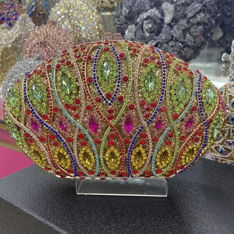 

Pink Clutch Crystal Evening Purse Large Rhinestone Clutches Luxury Women Diamond Wedding Bridal Handbags Party Purses Lady 23cmX14cmX6cm
