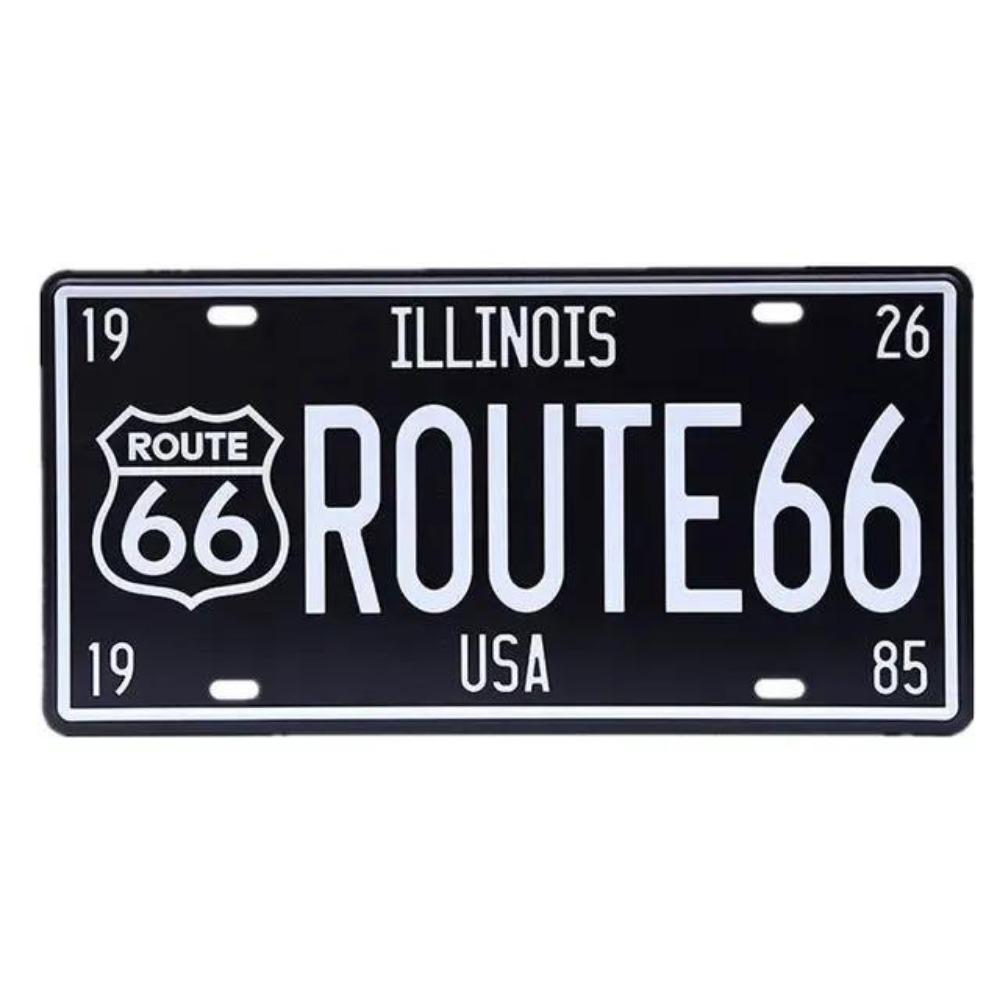 Retro Metall USA Logo, Route66 Kunstposter, 30x15 cm Bar Dekoration