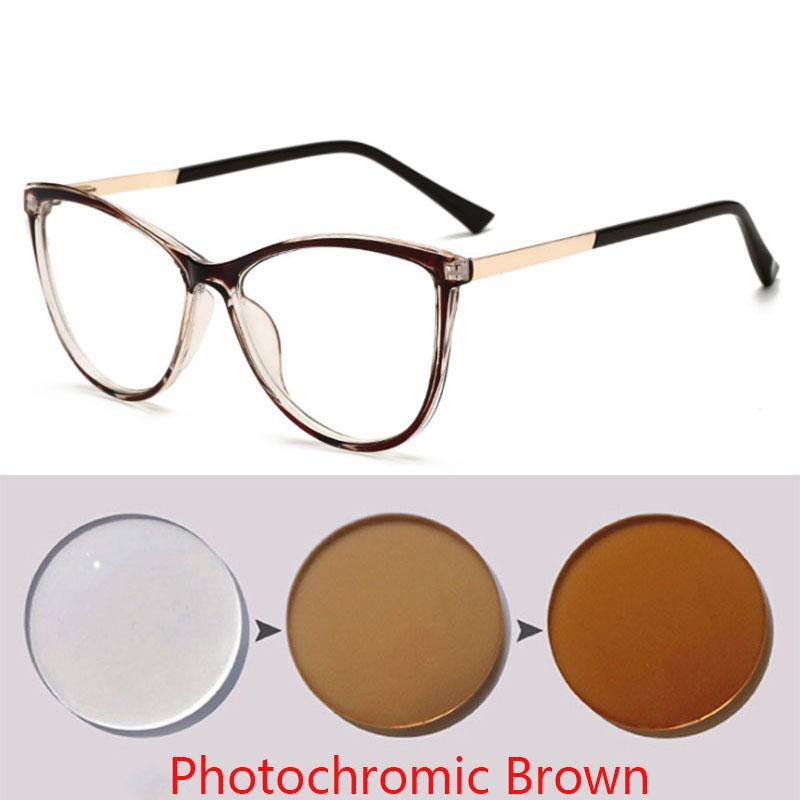 Blue Light Blocking Cat Eye Nearsighted Eyeglasses Spring Hinges Unisex Oval Prescription Spectacle 0 -0.5 -1.0 -2.0 To -6.0