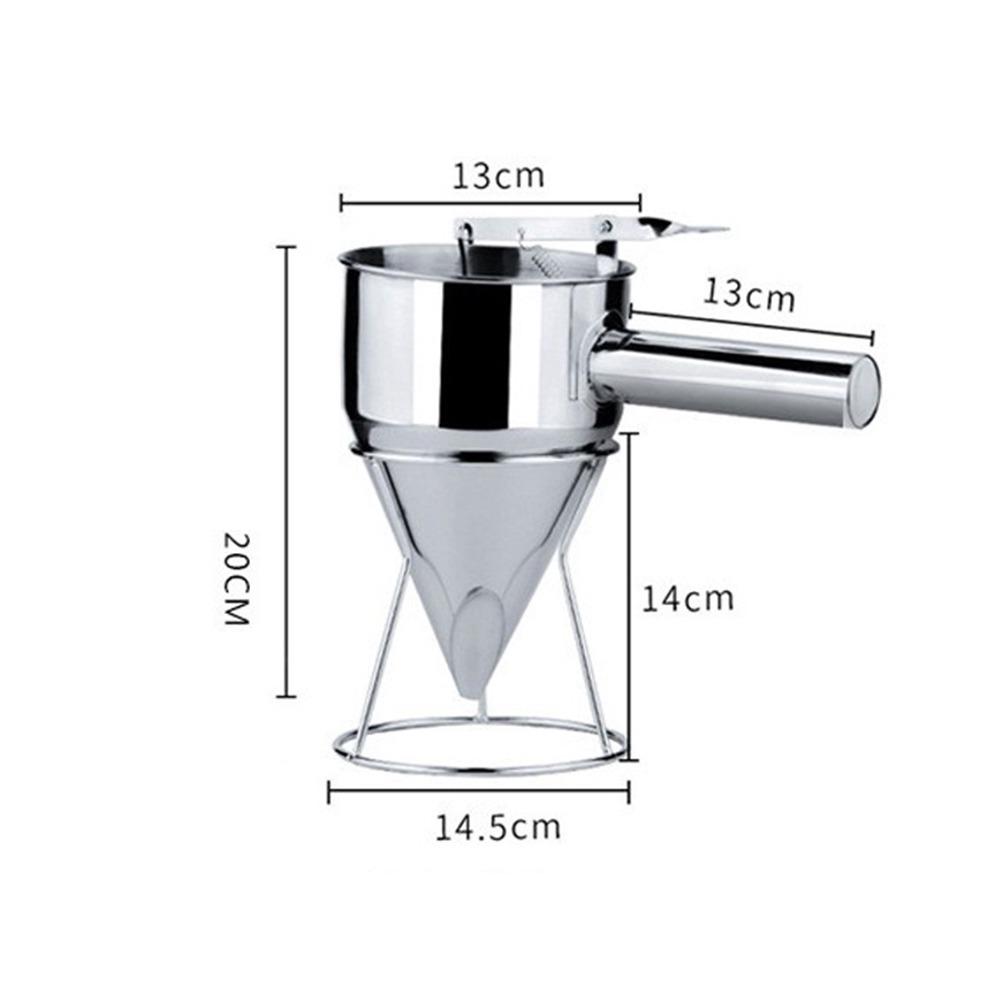 with Handle Liquid Funnel Dispenser Stainless Steel Batter Liquid Dispenser  Cooking Tool
