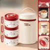 ZISIZ 3-Layer 304 Stainless Steel Insulated Lunch Box, 1950ml