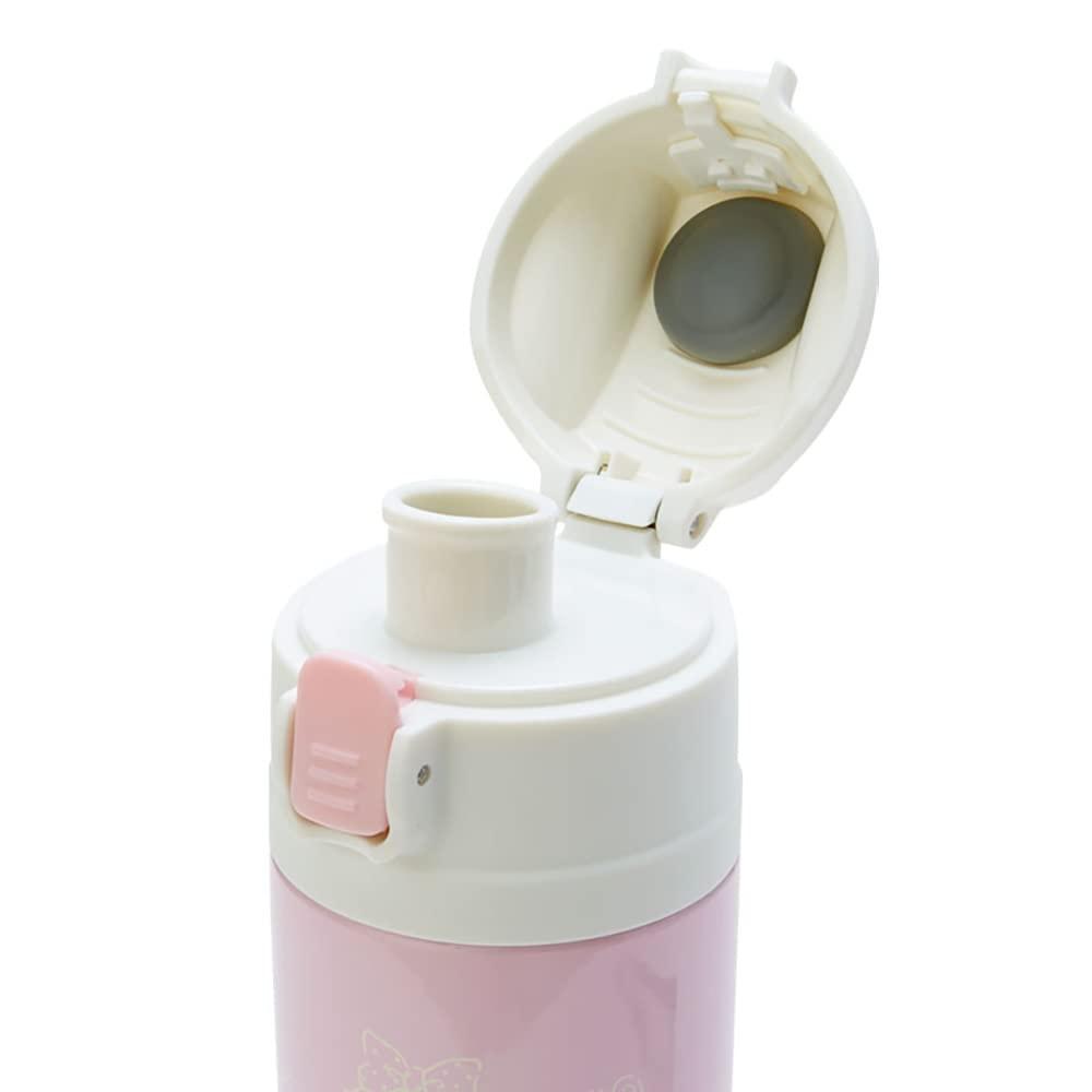 Sanrio Children's Water Bottle 470ml Direct Drinking One Touch Stainless Steel Bottle Hello Kitty Hello Kitty Cold Storage Includes Pouch with Shoulde