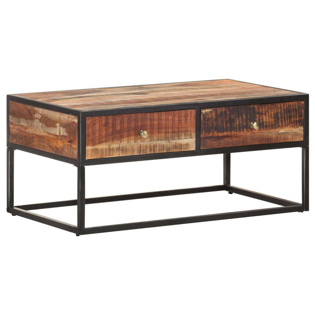 Coffee Table 90x50x40 Cm Rough Acacia Wood