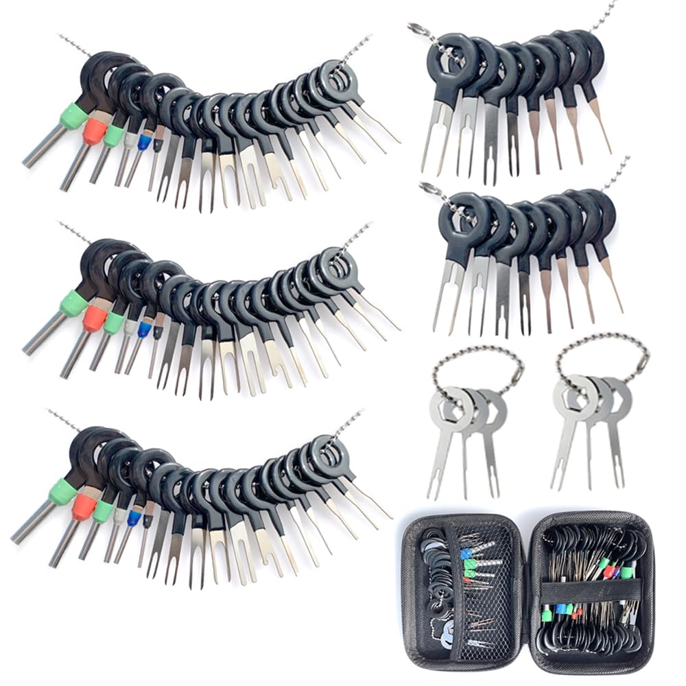 Maerd Terminal Removal Tool Kit 76Pcs Electrical Connector Pin Removal Tool Terminal Ejector Kit Depinning Tool For Automotive Car