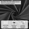 Round High Top Stretch Spandex Cocktail Tablecloths With Skirt Wrinkle Free Cocktail Table Cover For Wedding Party Banquet Jt443