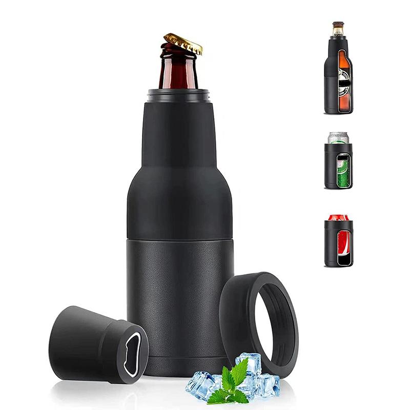 Tanque de Almacenamiento Frío para Cerveza de Acero Inoxidable de 12 oz con Abrebotellas Termo Aislado al Vacío de Doble Pared para Lata de Bebida Taza Fría Frío