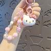 Sanrio Cute Melody Hello Kitty Kuromi Cinnamorol Acrylic Keychain Hand Chain Phone Strap Fashionable Jewelry Accessory