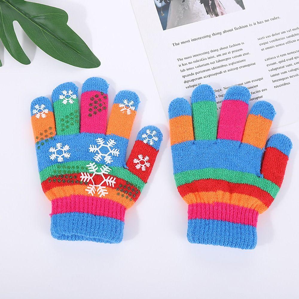 Knitted Knitting Mittens Thick Mitten Lovely Winter Warm  Boys Girls
