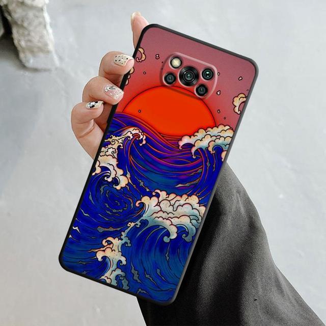 Samurajski smok wilk maska ​​dla Xiaomi Poco X3 Nfc X4pro X5 M3 dla Mi 12 13 11 10 10t 8 Note10 Lite 11ultra 11t Pro F1 okładka