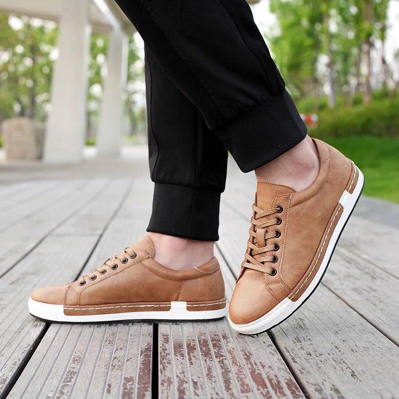 Men Leather Casual Shoes Men Sneakers  Autumn  Mens Suede Shoes Comfortable Flat Male Footwear Zapatillas Hombre