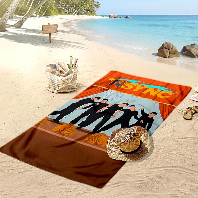 NSYNC Printed Quick Dry Beach Towel Super Absorbent Soft Lightweight Bath Towel for Pool Summer Travel