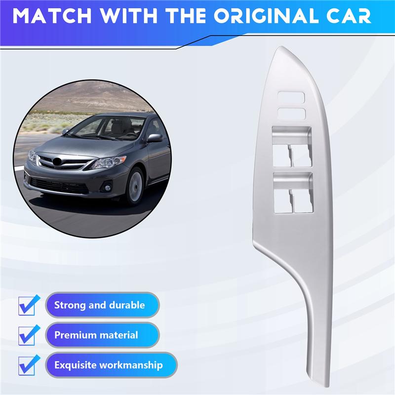 Power Electric Window Lift Control Left Front Switch Panel Cover Frame For Toyota Corolla 2007-2013 For LHD