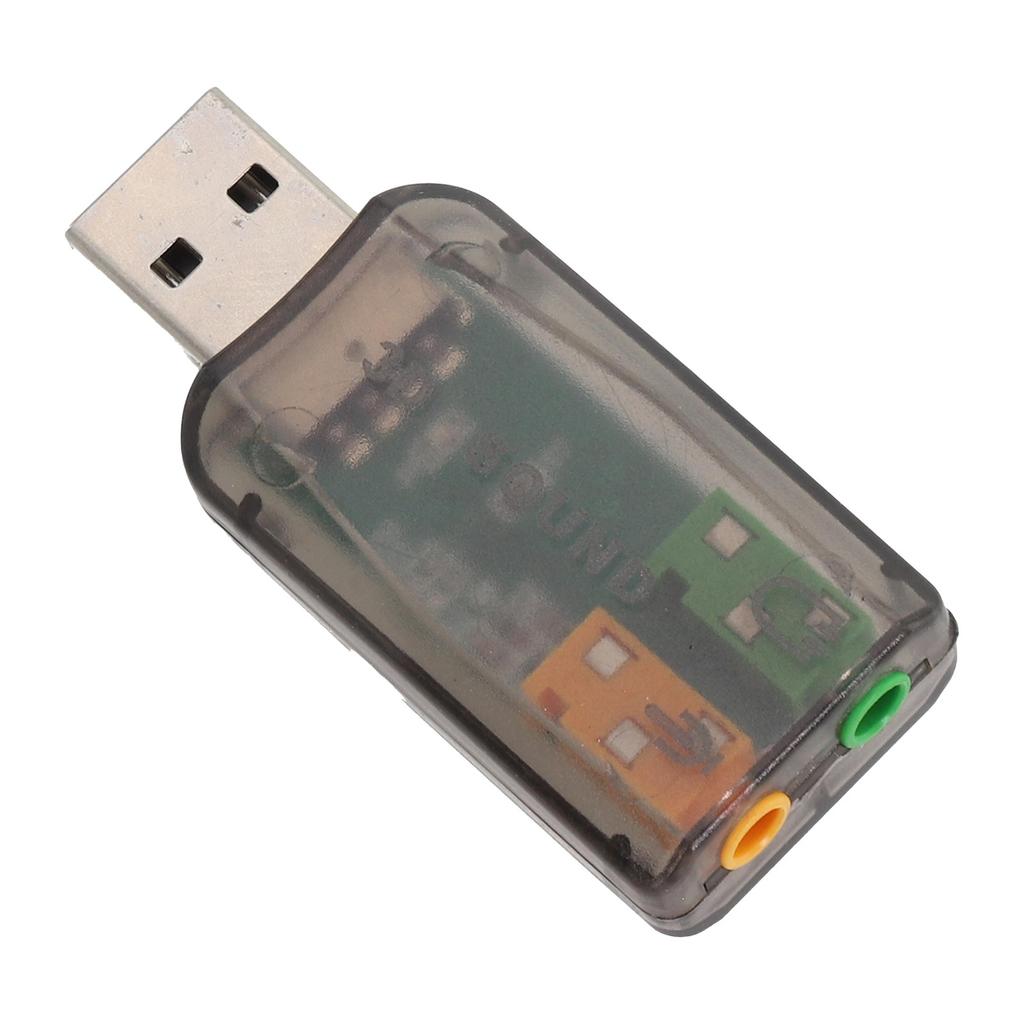 External USB Sound Card 5 Channel Audio Interface for Desktop and Laptop with USB 2 0 Full Speed and Digital Volume Knob