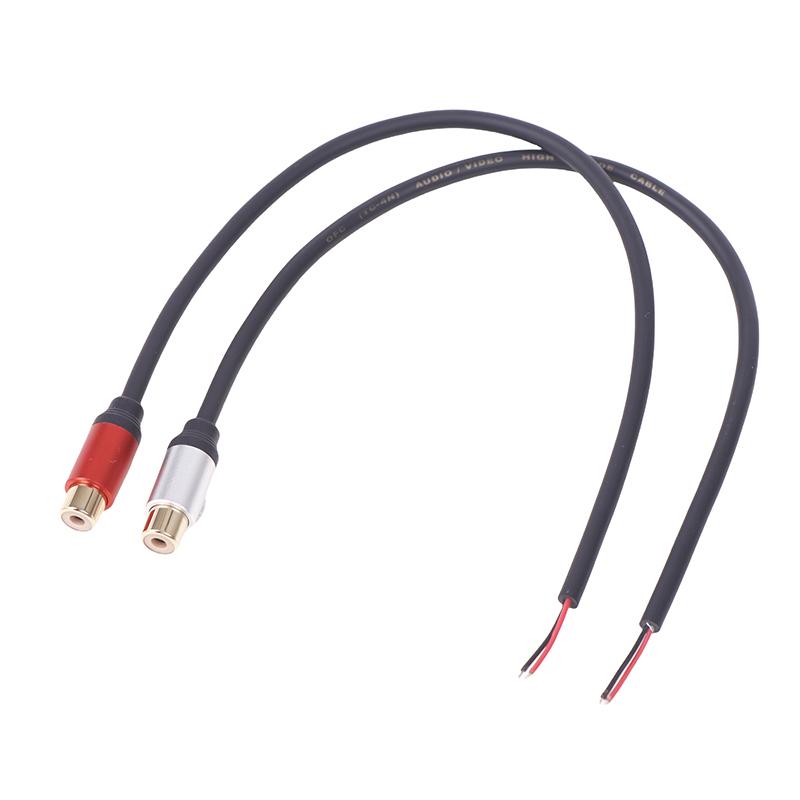 Speaker Wire Rca Female Plug Adapter Connector To Bare Wire Open End Audio Cable For Amplifier Audio Video Receiver Speakers
