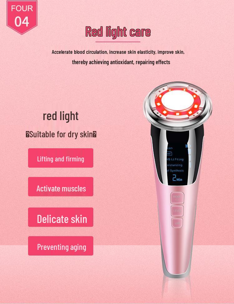EMS Microcurrent Face Lifting & Firming Massager with Color Light & Hot/Cold Facial Rejuvenation